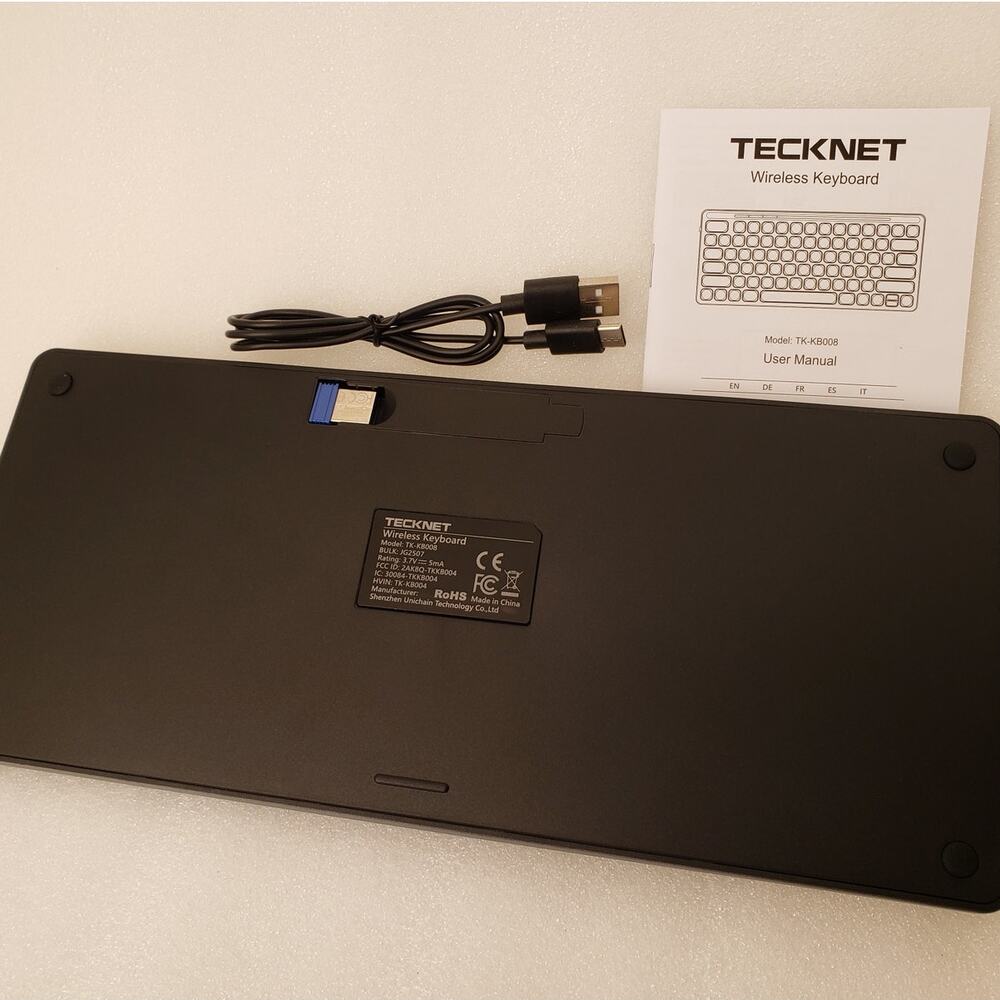 TECKNET Compact Wireless Keyboard (Model: TK-KB008) - Picture 7 of 7